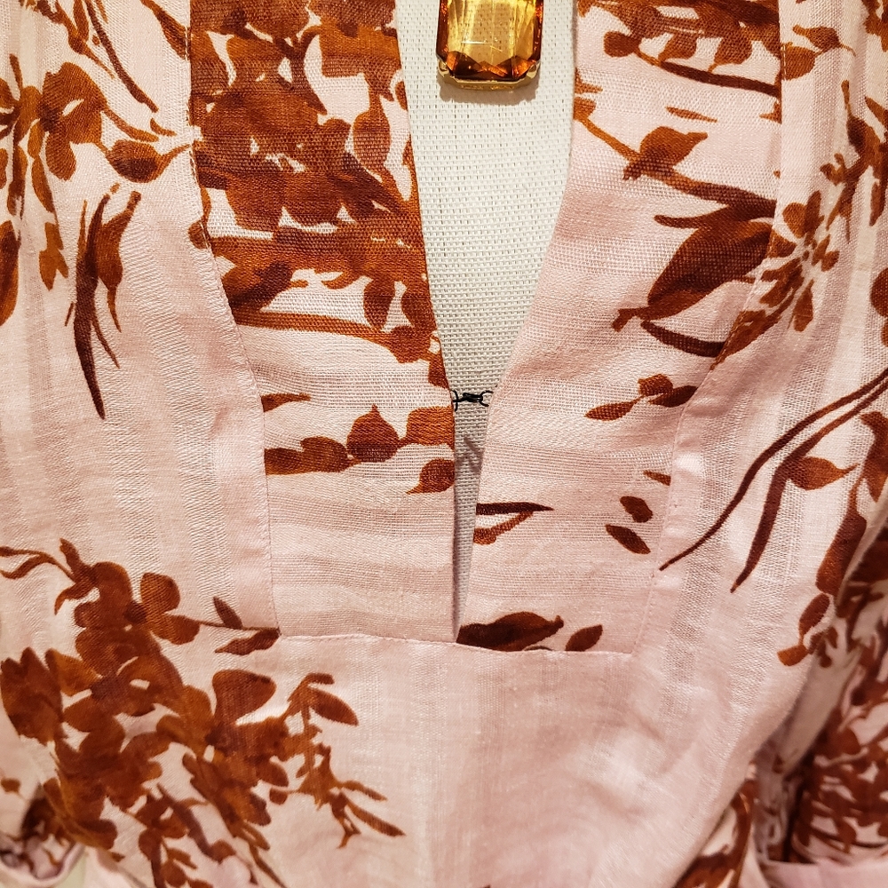 NWT, JOIE Floral Print Jacquard linen tunic dress - Picture 3 of 6